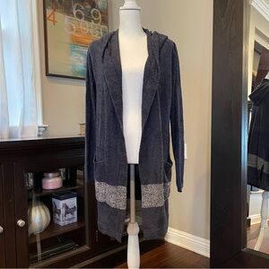 Barefoot Dreams Blue Open Front Cardigan Sweater